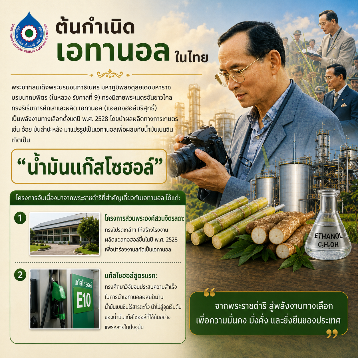 ต้นกำเนิด เอทานอล ในไทย